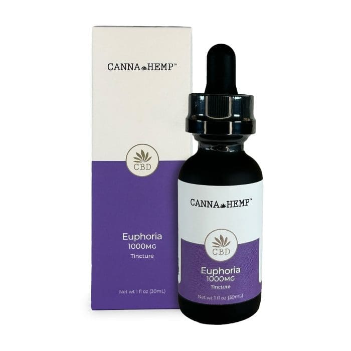 Canna Hemp Euphoria Elixir Plus (1000 mg CBD) Box and Bottle