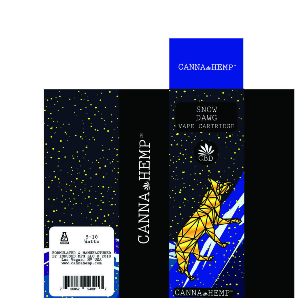 Canna Hemp Snow Dog Vape box