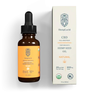 HempLucid Full-Spectrum CBD Tincture in Hemp Seed Oil (600 mg CBD)