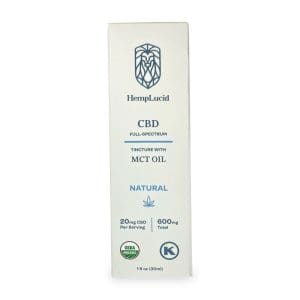 HempLucid Full-Spectrum CBD Tincture in MCT Oil (600 mg CBD) Front of Box