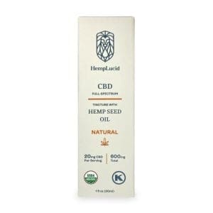 HempLucid Tincture Hemp Seed Oil (600 mg CBD) Front of Box