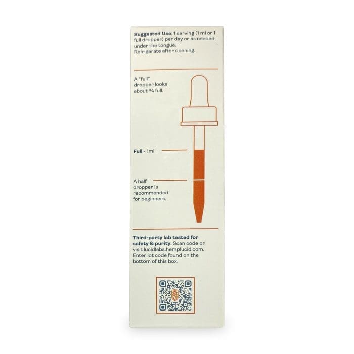 HempLucid Tincture Hemp Seed Oil (600 mg CBD) Suggested Use