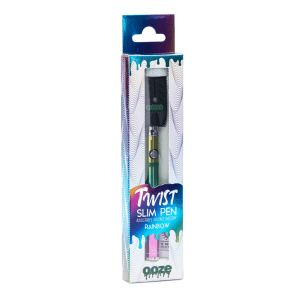 Ooze Slim Twist Pen Vape Battery – Rainbow - Box Front