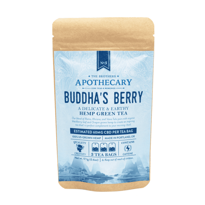 The Brothers Apothecary Buddha’s Berry Hemp CBD Tea - Bag Front