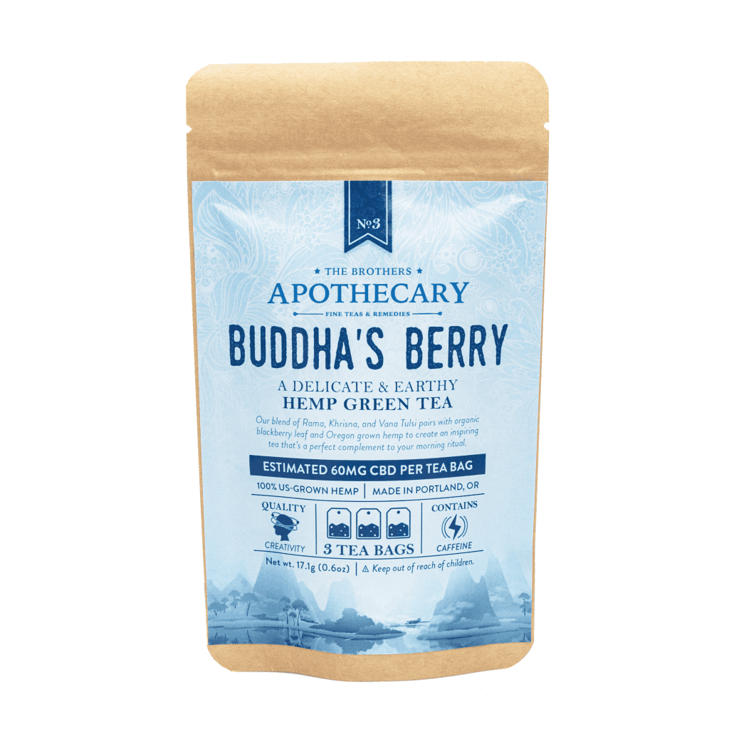 The Brothers Apothecary Buddha’s Berry Hemp CBD Tea - Bag Front