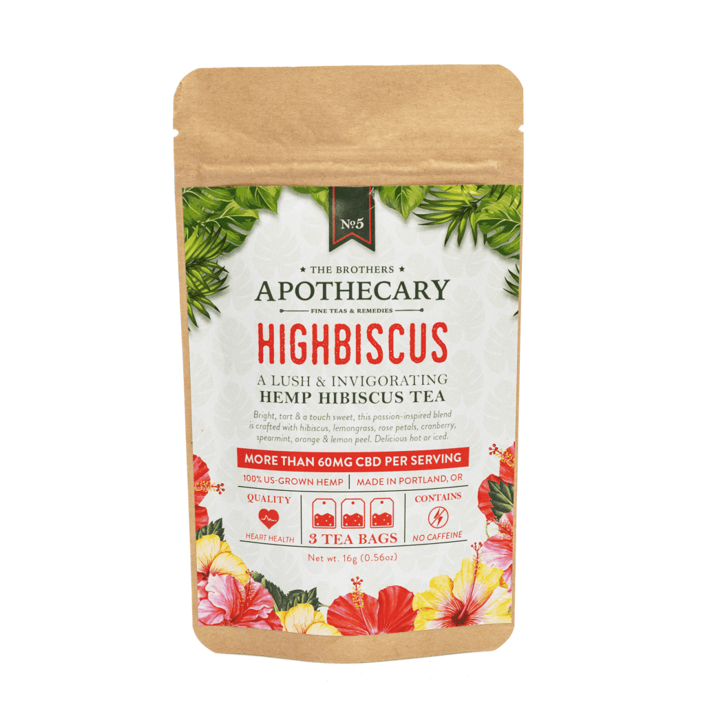 The Brothers Apothecary Highbiscus Hemp CBD Tea - Bag Front