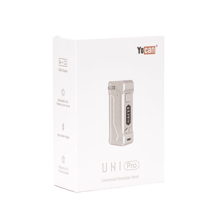 Yocan UNI Pro Universal Portable Box Mod Battery – Silver - Box Front