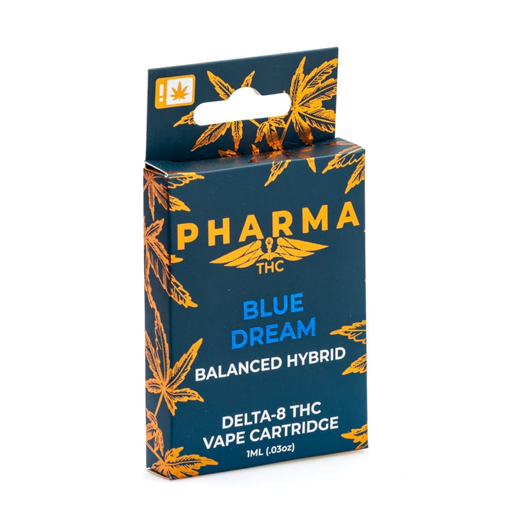 PharmaTHC Delta 8 THC Vape Cartridge - Blue Dream - Box Front