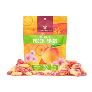 CannaBuddy Delta-8 Peach Rings (600 mg Total Delta-8-THC) - Combo