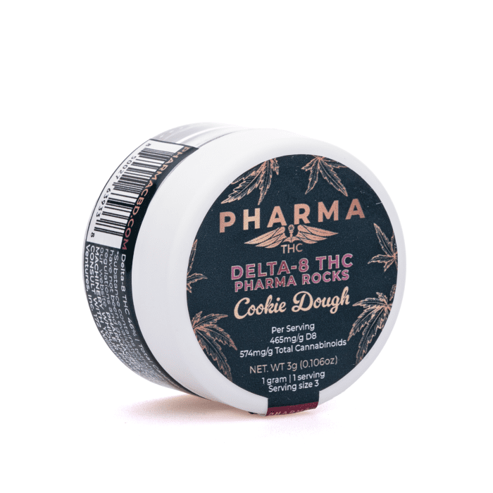 PharmaCBD Delta 8 THC Infused Flower Moonrocks - Cookie Dough (3 grams) - Jar Front