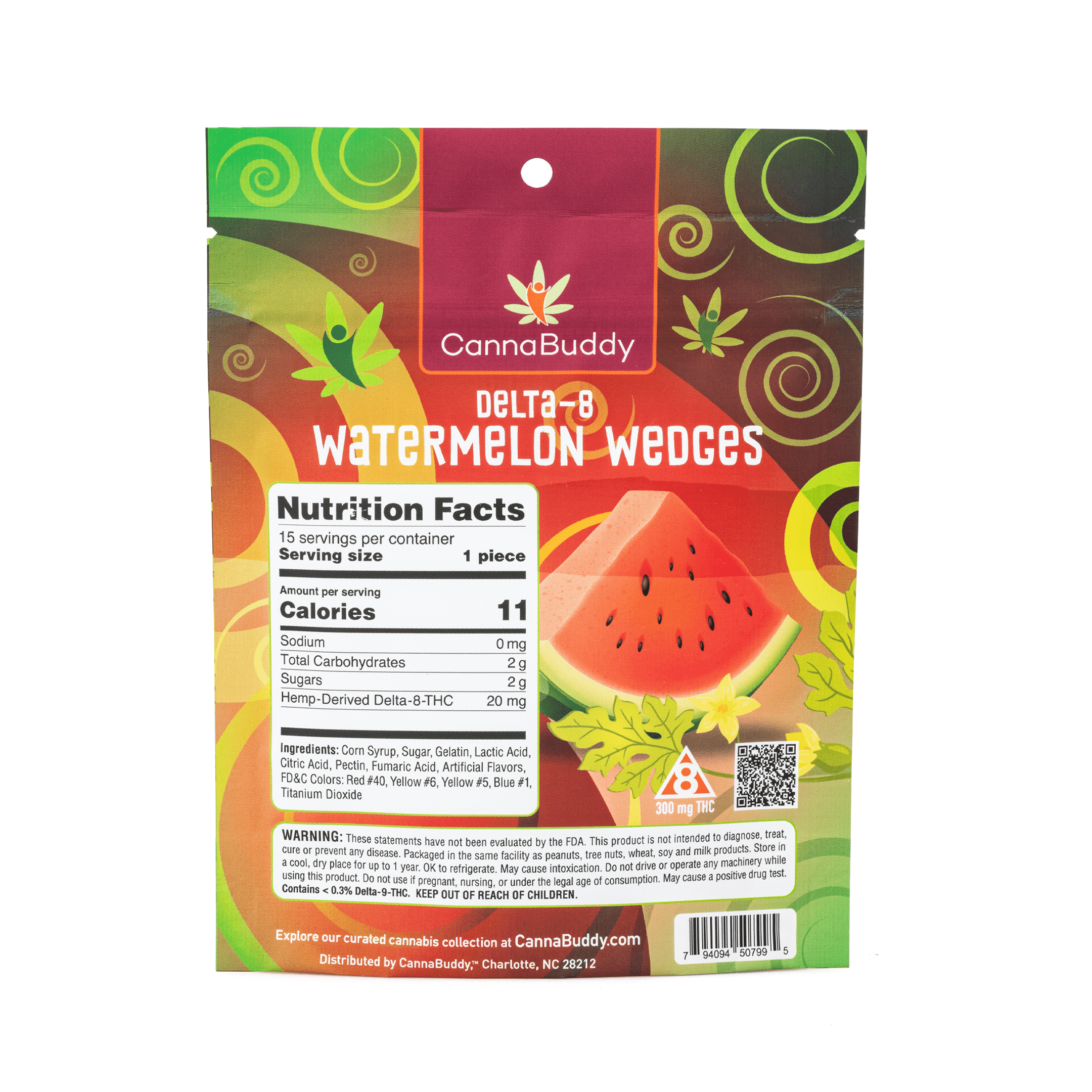 CannaBuddy Delta 8 Watermelon Wedges (300 mg Total Delta 8 THC) - Image 3