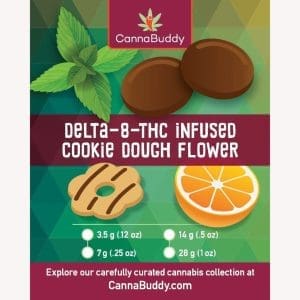 Delta-8-THC Infused Flower - Cookie Dough - Label