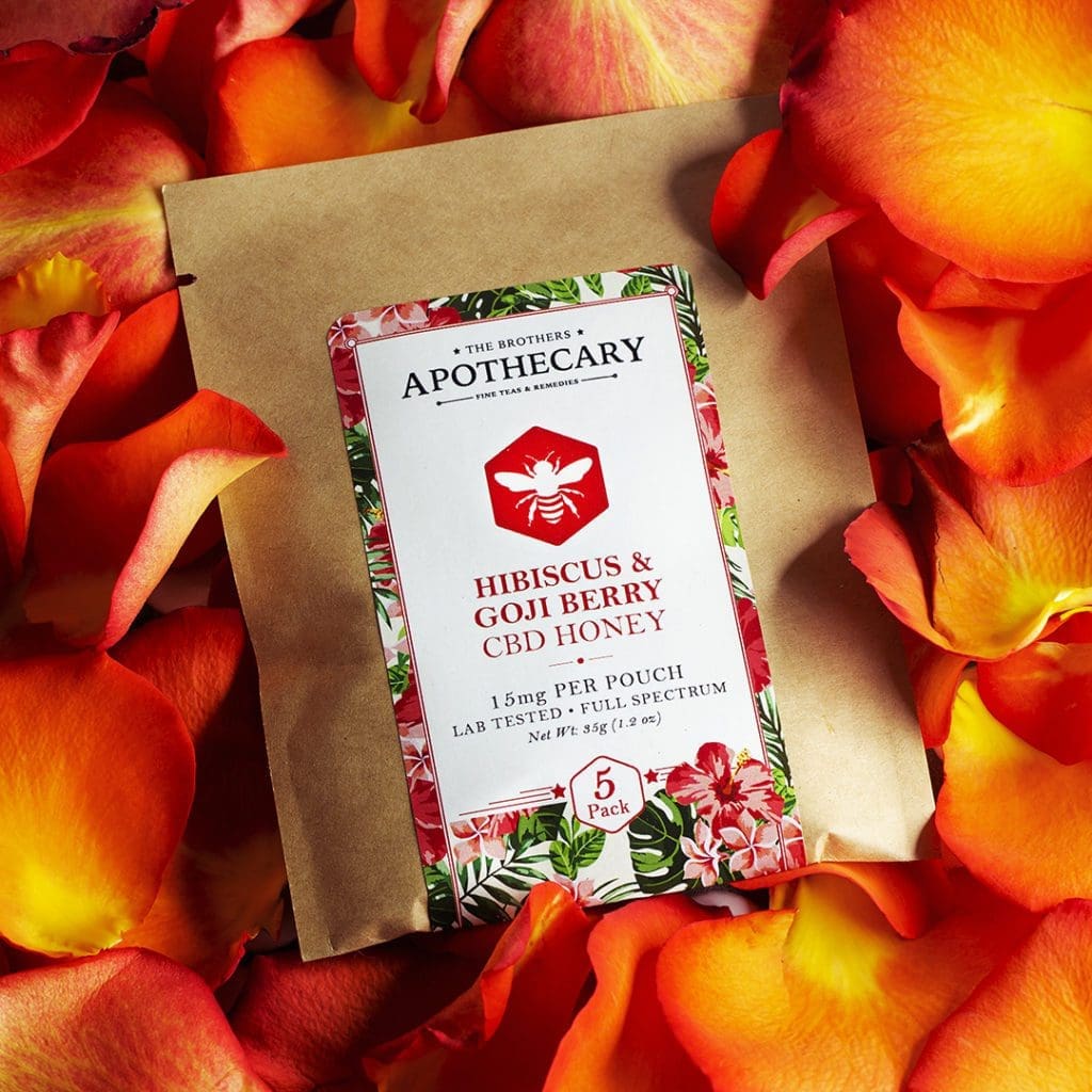 The Brothers Apothecary Highbiscus & Goji Berry CBD Honey - 5 Pack (75 mg Total CBD) - Product View