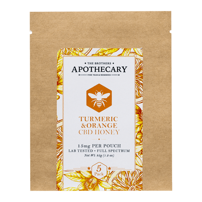 The Brothers Apothecary Tumeric & Orange CBD Honey Front