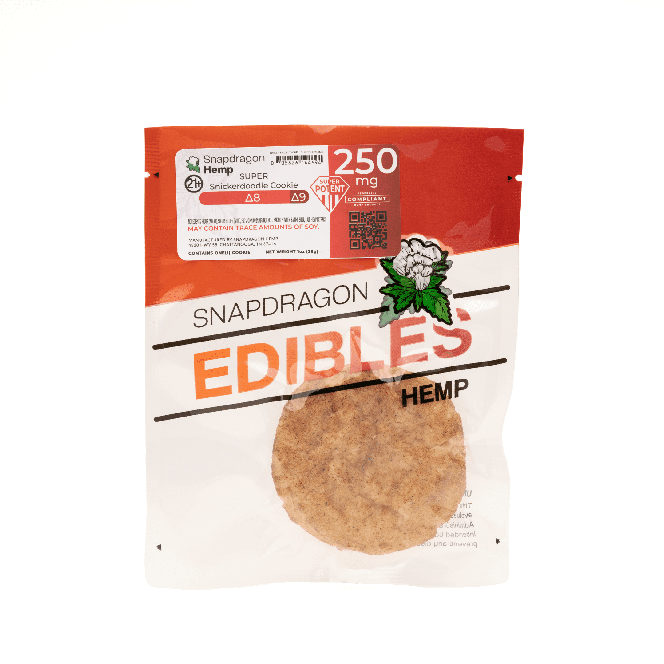 Snapdragon High Potency Delta-8-THC Snickerdoodle Cookie - Package