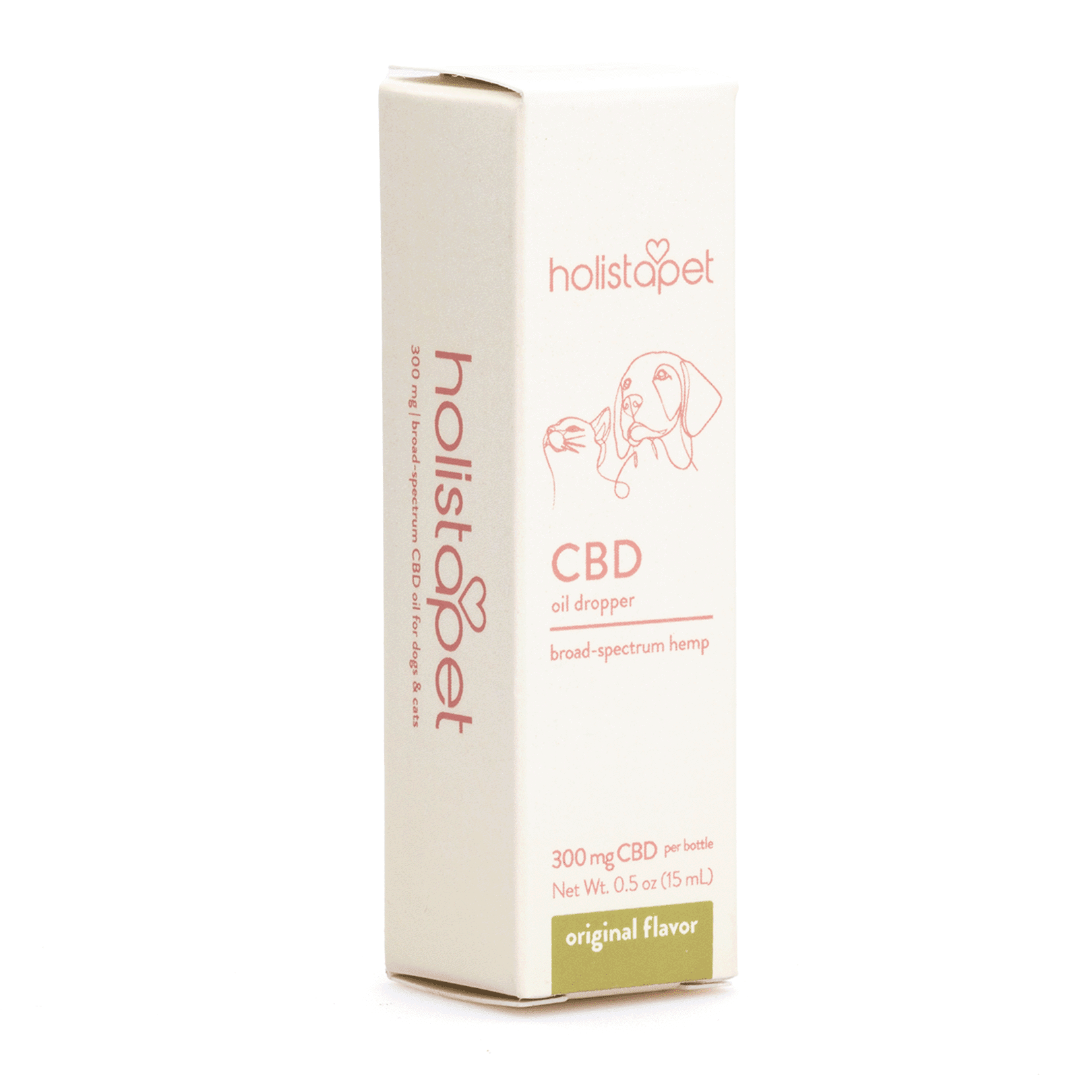 HolistaPet CBD Oil for Dogs and Cats (300 mg Total CBD) - Box Front