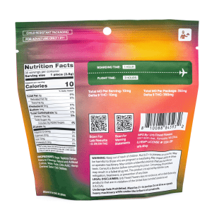 Urb Delta 9 THC Gummies - Passionfruit Mango (350 mg Total Delta 9 THC) - bag back