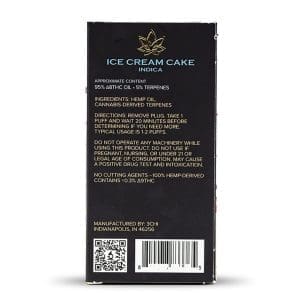 3Chi Delta-8-THC Disposable Vape Pen Ice Cream Cake Combo Box Back