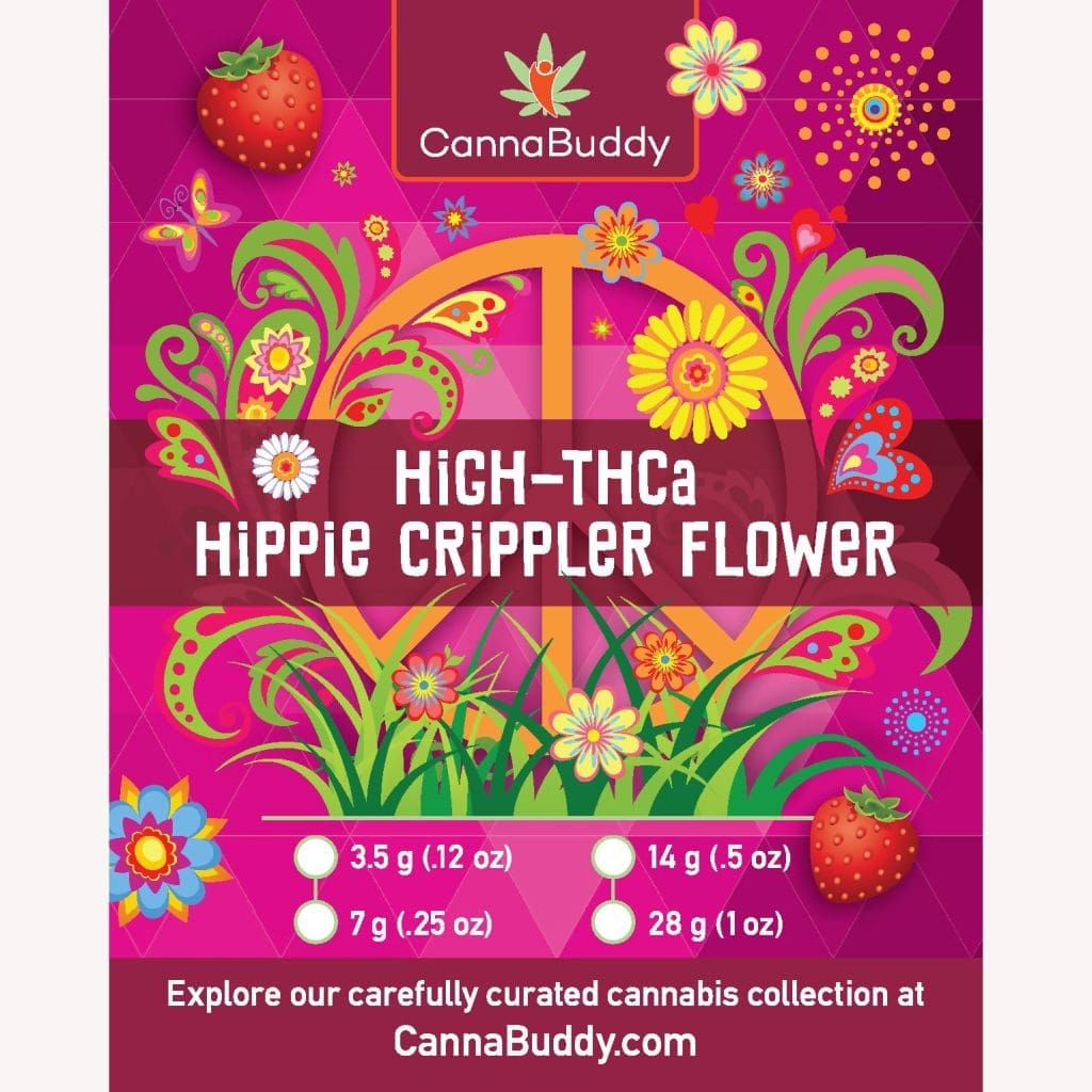 THCa Flower Hippie Crippler - Label