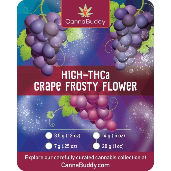 THCa Flower Grape Frosty - Label