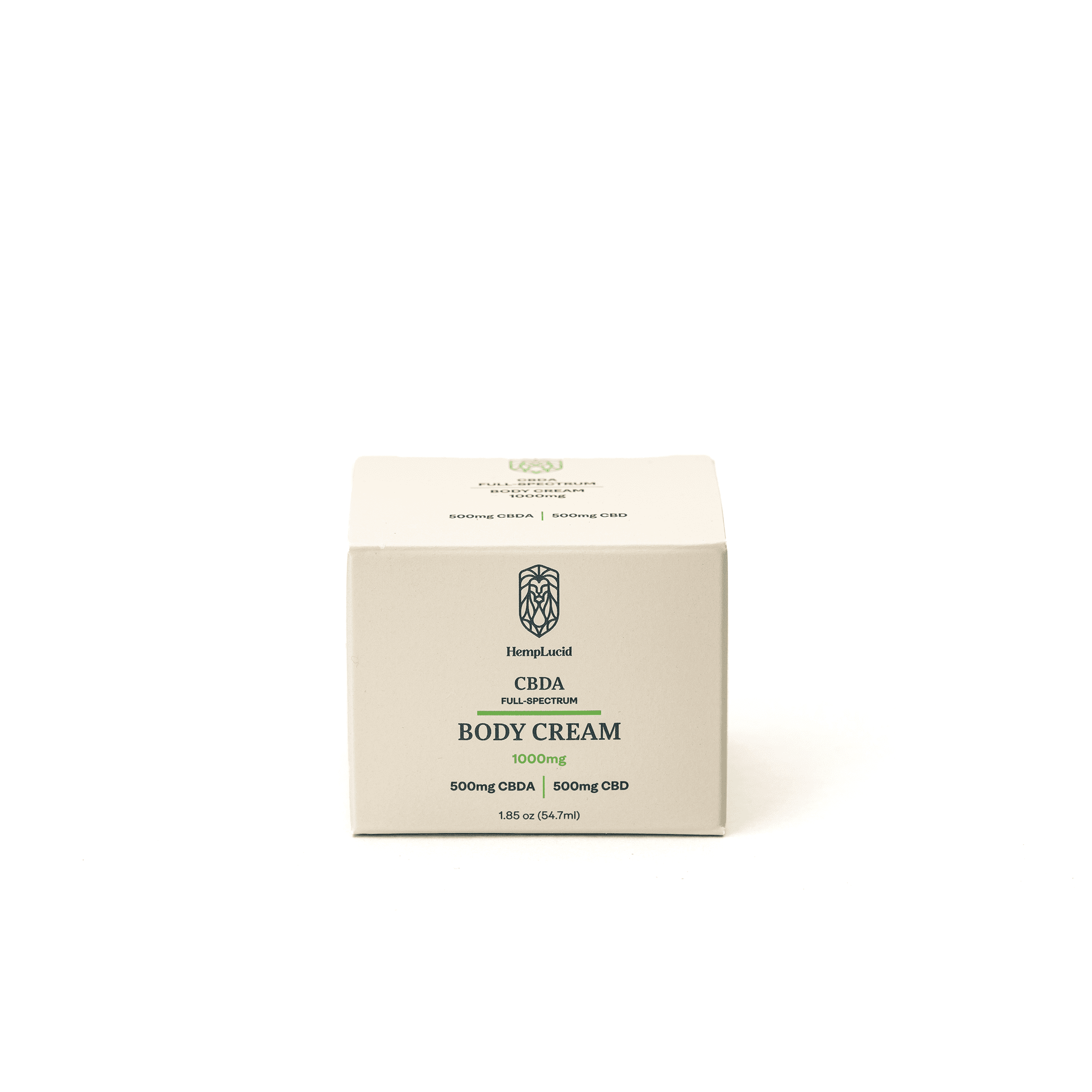 HempLucid - CBDA Full Spectrum - Body Cream - Box Front