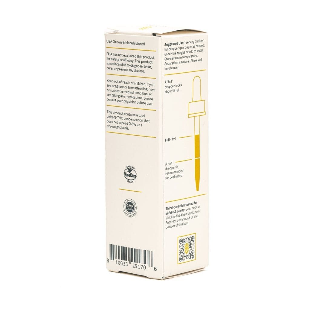 HempLucid CBD Full-Spectrum Water Soluble - 1350mg - Natural - Box Corner