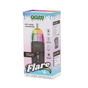 Oooze Flare Dry Herb Vaporizer - Rainbow - Box Front