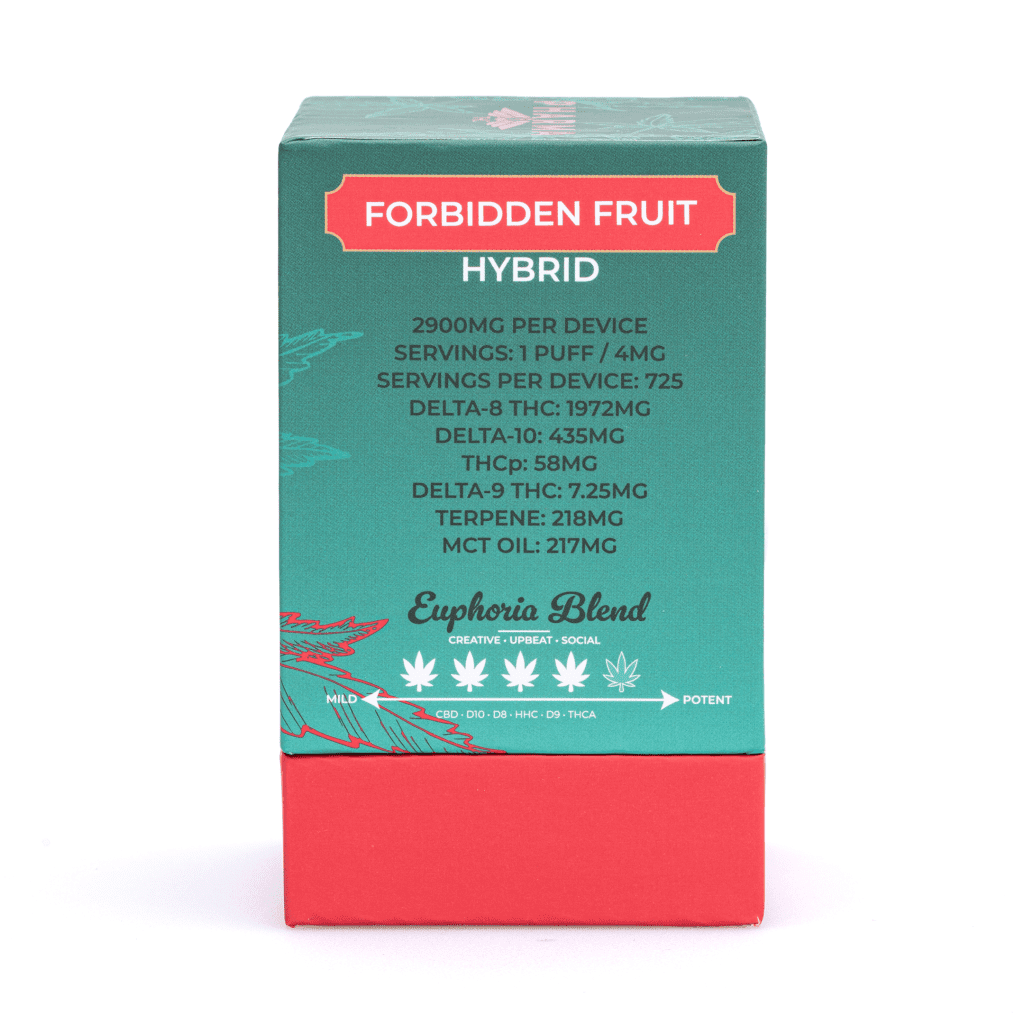 PharmaTHC Delta 8, Delta 9, Delta 10 & THCP Disposable Vape - Forbidden Fruit (3 grams) - Image 3