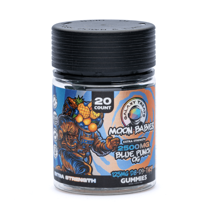Galaxy Treats Delta 8 Delta 9 THCP Gummies - Blue Punch OG - Bottle Front