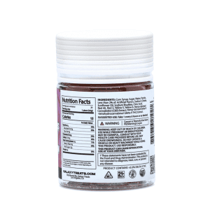 Galaxy Treats Moon Babies Delta 9 THC Gummies - Berry Melon Lifter (200 mg Total Delta 9 THC + 20 - jar back