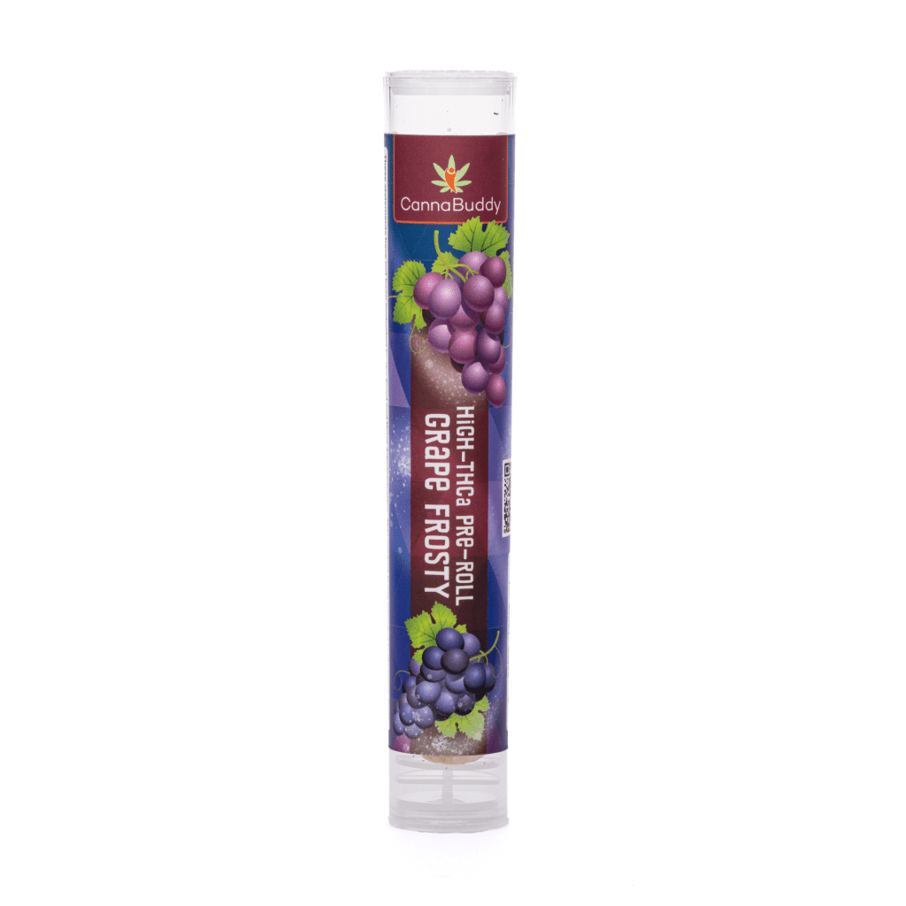 THCa Flower Pre-Roll Grape Frosty - Tube Front