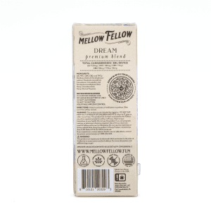 Mellow Fellow 2 gram Dream Blend Disposable Vape - Double Dream - Box Back