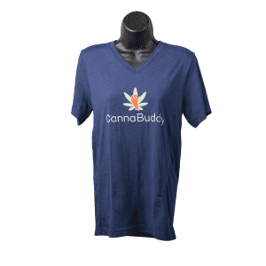 CannaBuddy T-Shirt - Unisex - V-Neck - Royal Blue - Front