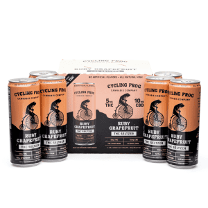 Cycling Frog THC + CBD Seltzer 6 Pack – Ruby Grapefruit (30 mg Delta 9 THC + 60 mg CBD Total) - can group