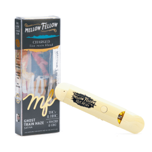 Mellow Fellow Charged Blend Live Resin Disposable Vape - Ghost Train Haze - combo