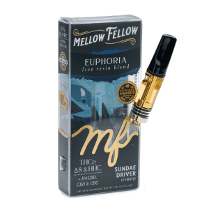 Mellow Fellow Euphoria Blend Live Resin Vape Cartridge - Sundae Driver - Combo