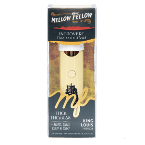 Mellow Fellow Introvert Blend Live Resin Disposable Vape - King Louis - box front