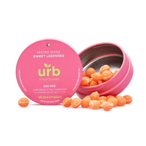 Urb Delta-9-THC HHC Lozenges - Watermelon (100 mg Delta-9-THC + 150 mg HHC Total) - Combo