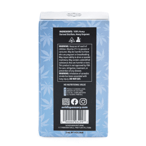 Asheville Dispensary 3 gram THCa Disposable Vape - Fruit - Box Back