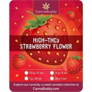 THCa Flower Strawberry - Label