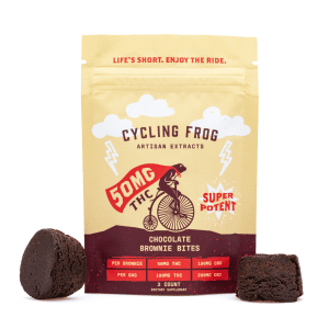 Cycling Frog THC + CBD Chocolate Brownie Bites - 2 ct (100 mg Delta 9 THC + 200 mg CBD Total) - Combo
