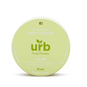 Urb Delta-9-THC HHC Lozenges - Kiwi (100 mg Delta-9-THC + 150 mg HHC Total) - Tin Front