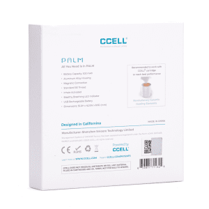 CCELL Palm Vape Battery - Purple with Gold Frame - Box Back