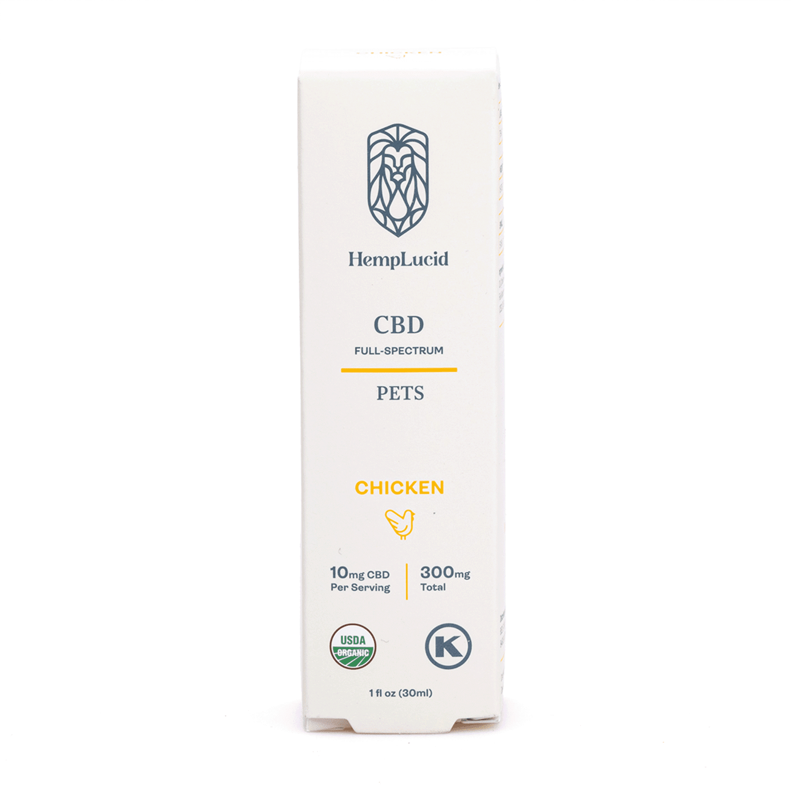 Hemplucid Full Spectrum CBD Pet Tincture - Chicken (300 mg total CBD) - Box Front