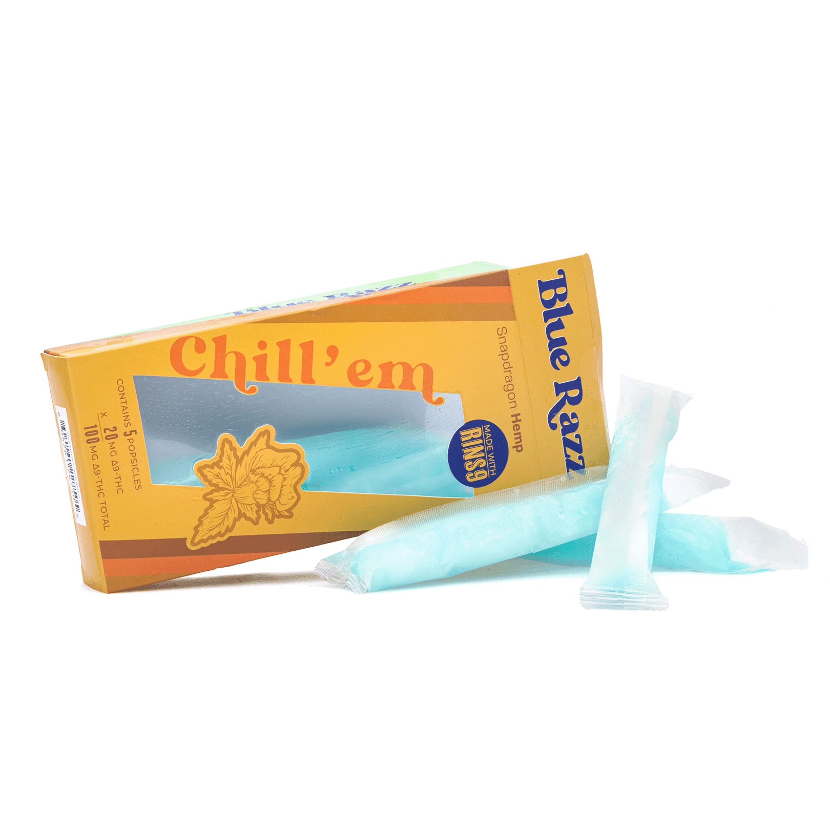 Snapdragon Delta 9 Chill 'em Infused Popsicles - Blue Razz (100 mg Total Delta 9 THC) - combo