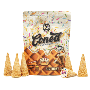 Baked Bags Delta 8 THC Coned - Birthday Cake (600 mg Total Delta 8 THC) - Combo