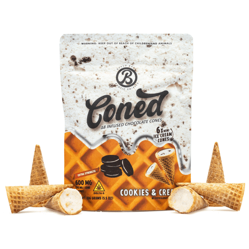 Baked Bags Delta 8 THC Coned - Cookies & Cream (600 mg Total Delta 8 THC) - Combo