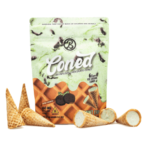 Baked Bags Delta 8 THC Coned - Mint Chip (600 mg Total Delta 8 THC) - Combo