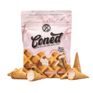 Baked Bags Delta 8 THC Coned - Strawberry Shortcake (600 mg Total Delta 8 THC) - Combo