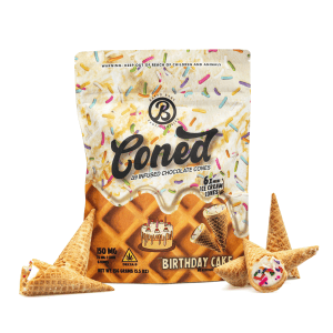Baked Bags Delta 9 THC Coned - Birthday Cake (150 mg Total Delta 9 THC) - Combo
